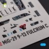 KELIK K72142 Mig-29 Fulcrum-C 9-13 interior 3D decals for GWH kit 1/72